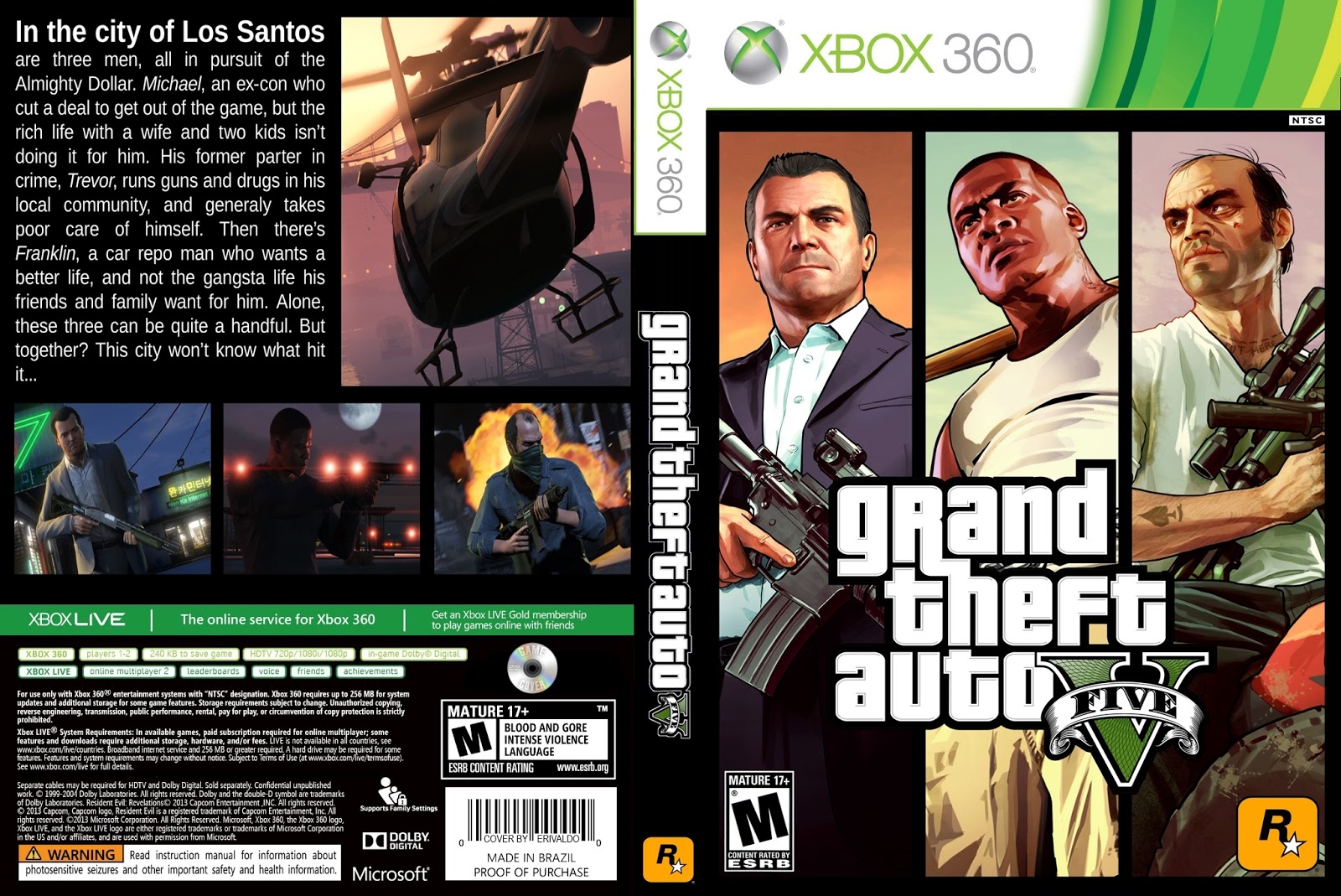 Ultra Capas Grand Theft Auto V Xbox 360